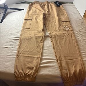 Nike 3 Brand Kids Sportswear Cargo Tan Jogger Pants Large NWT